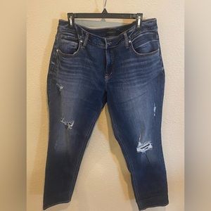 Silver Jeans Boyfriend Cropped Jeans              Size W36/L29